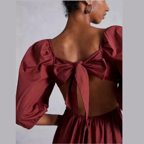 NWT Anthropologie Forever That Girl Sandalwood Brown Scalloped Dress MSRP$160 - Picture 11 of 16